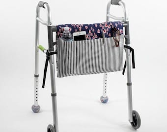 Handmade Walker Bag with Front Pockets – Convenient & Stylish Mobility Organizer