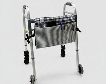 Handmade Walker Bag with Front Pockets – Convenient & Stylish Mobility Organizer
