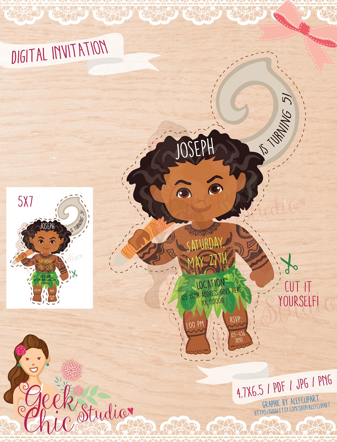 Maui Maui invitation Maui birthday invitation Maui invite Etsy