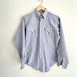 Ruddock shirts made in USA western pinstripe button shirt
