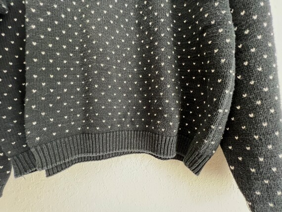 Vintage Black polka dot print unisex sweater - image 3