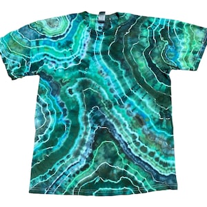 Geode Tie Dye T-Shirt / Medium / Unisex / Adult / Earth Tones / Ice Dye / Short Sleeve / Hand Dyed / Cotton / Hippie / Festival / Agate