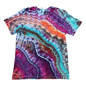 Geode Tie Dye T-Shirt / Large / Unisex / Adult / Ice Dye / Short Sleeve / Hand Dyed / Cotton / Hippie / Agate / Earthy / Colorful / Rainbow