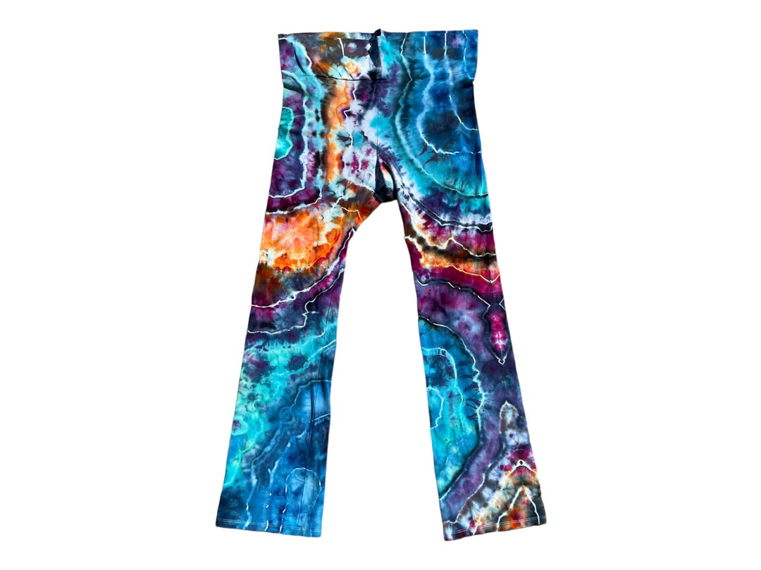 Geode Tiedye Yoga Pants / 3X / Flares / Bell Bottom / Cotton Etsy