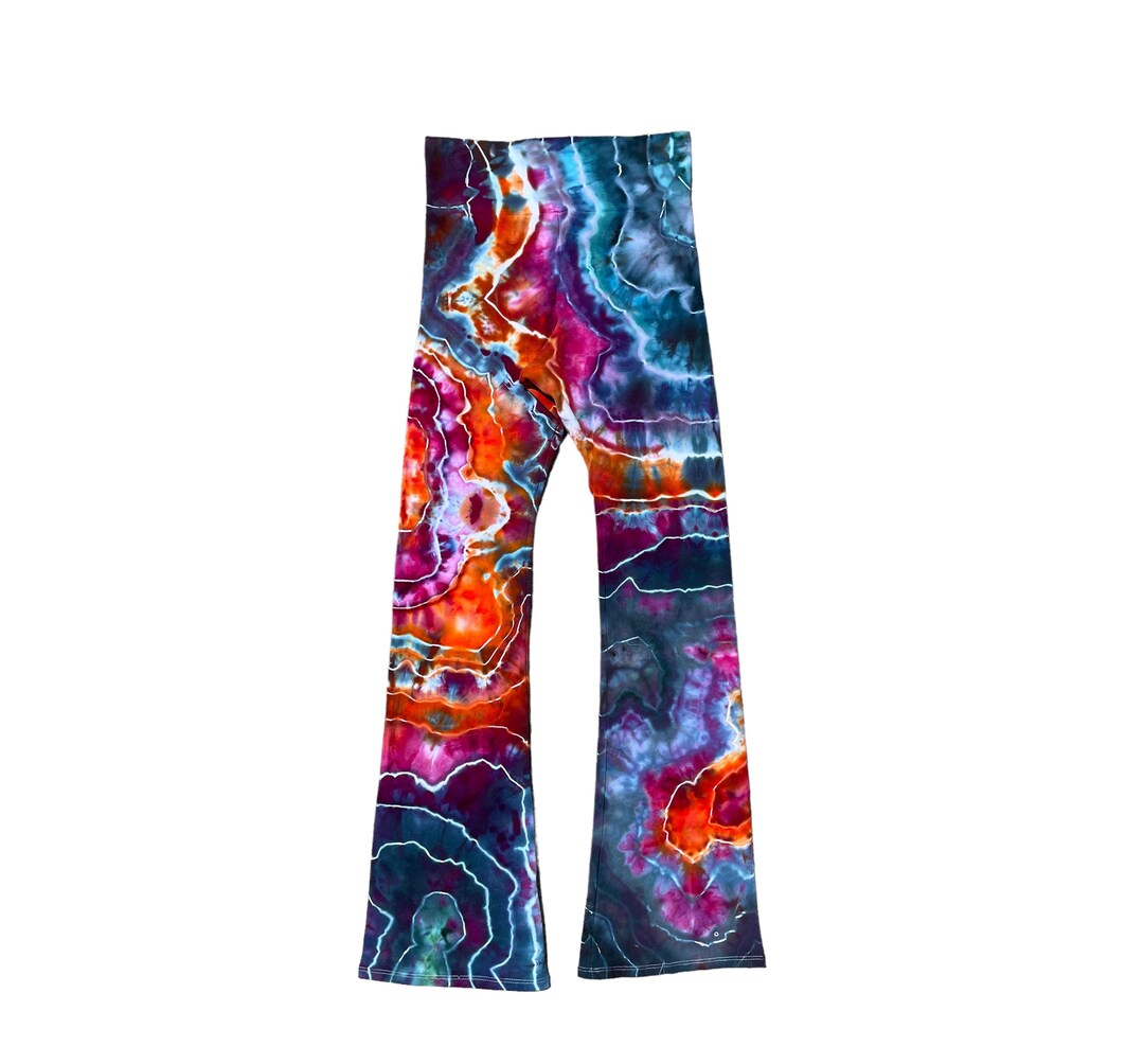 Geode Tiedye Yoga Pants / Large / Flares / Bell Bottom / Etsy
