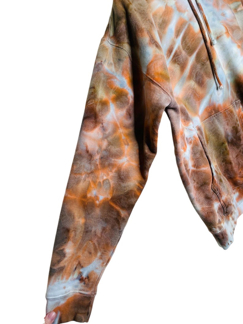 Earthy Ice Dye Hoodie / Large / Pullover Sweatshirt / Unisex / Adult