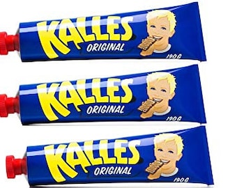 3 tubes Kalles Kaviar, 190 g (6,7 oz.), Zweedse Kalles Kaviar Crème Gerookte Kabeljauwkaviaar, Made in Sweden, Sweden, Swedish Food