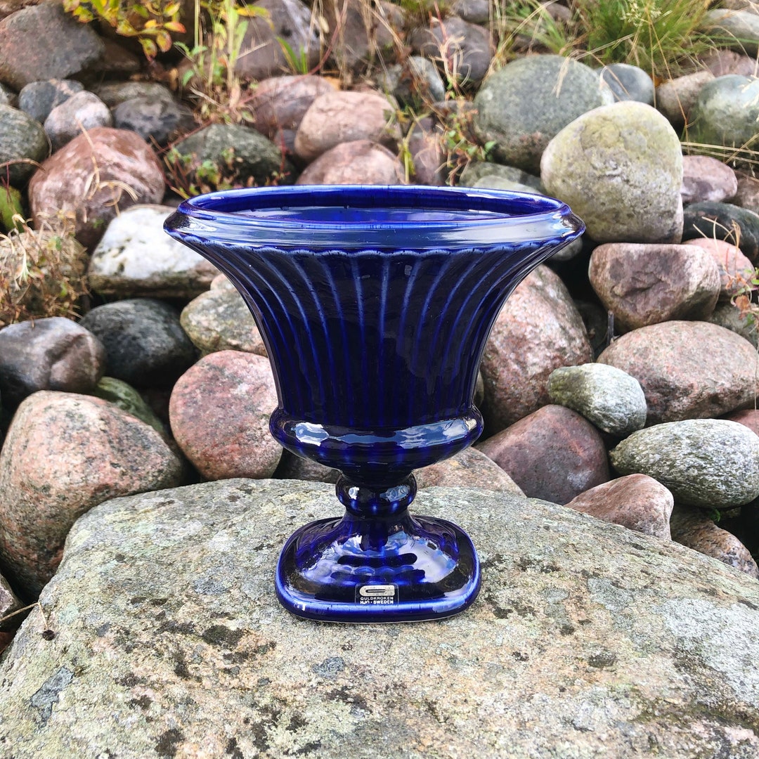 Dark Blue Ceramic Planter Guldkroken Made in Sweden Etsy Dark Blue Ceramic Planter Guldkroken Made in Sweden Etsy
