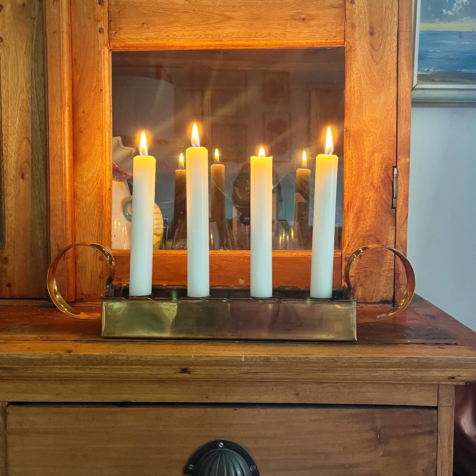 Brass Advent Candle Holder Made in Sweden Swedish Christmas Etsy