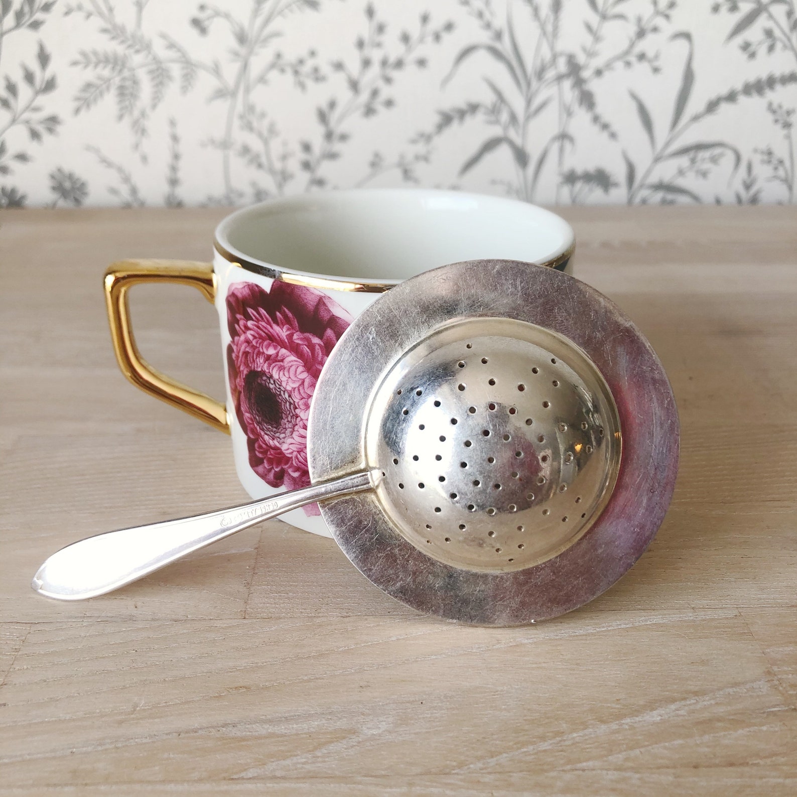Vintage Tea Strainer silver plate Loose Tea Filter Tea Ware Etsy