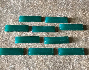 Vintage Green Glass Beads 10MM Green Jade Glass Beads Post World War II 4 Strands New Old Stock