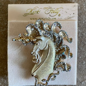 Kirks Folly Unicorn Pendant Brooch Combo