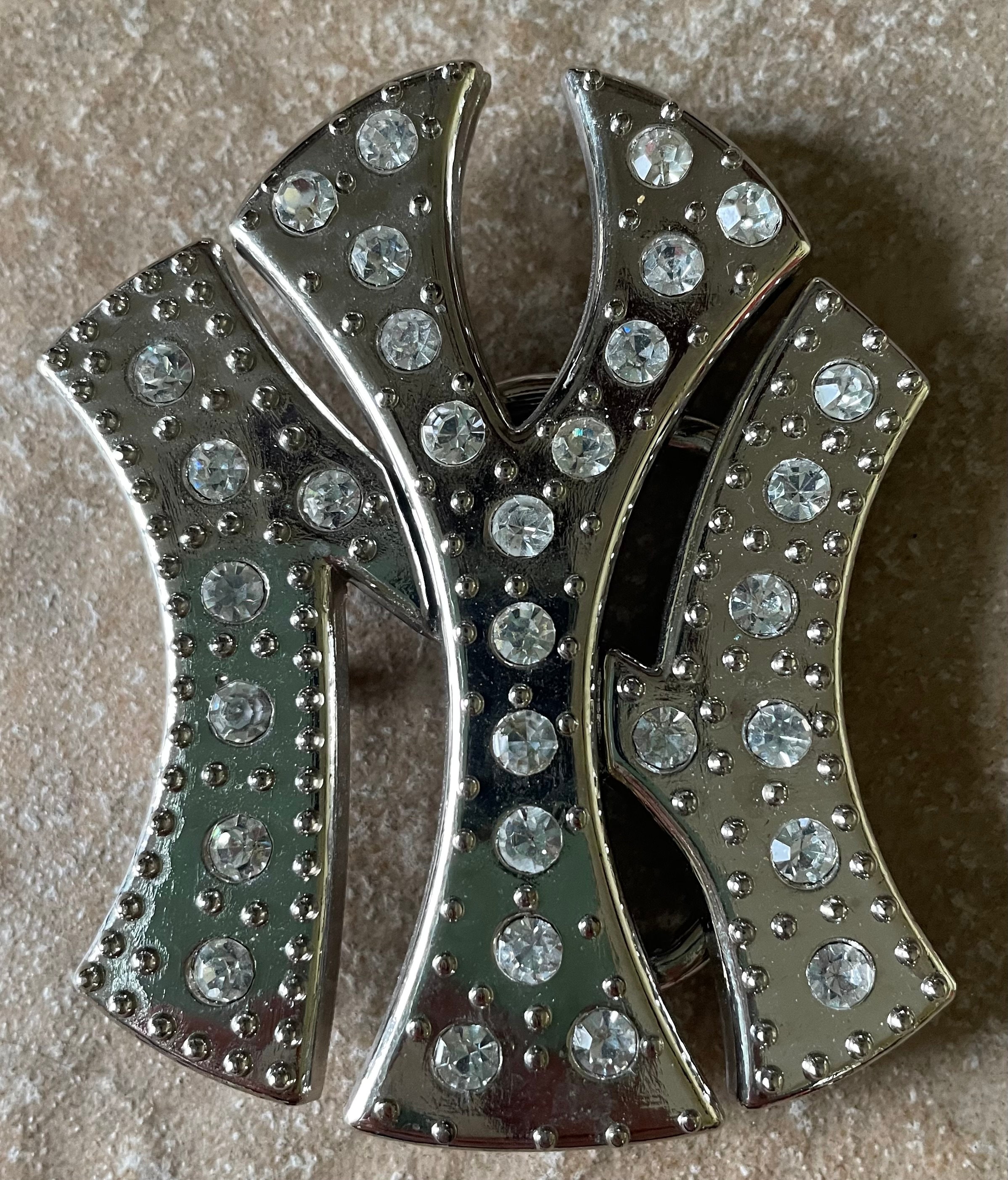 Majestik New York Rhinestone Belt Maje Clover rhinestone belt with buckle Black / Gray For  main image 3