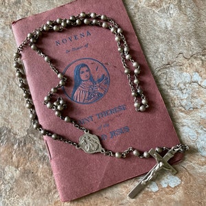 Sterling Catamore Vintage Rosary, Engraved With Initials and a Date Of 4-24-1952                ITEM # 73