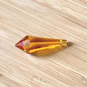 Swarovski Strass Topaz Cone Crystals 38MM - Vintage Chandelier Prisms (10 Pieces)