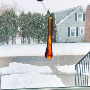 Vintage Amber Topaz Crystal Chandelier Pendants: Teardrop Drops, 60mm, 10 Pieces