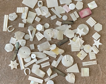 5OZ Mother of Pearl Inlaid Pieces: Jewelry Mosaics Crafts