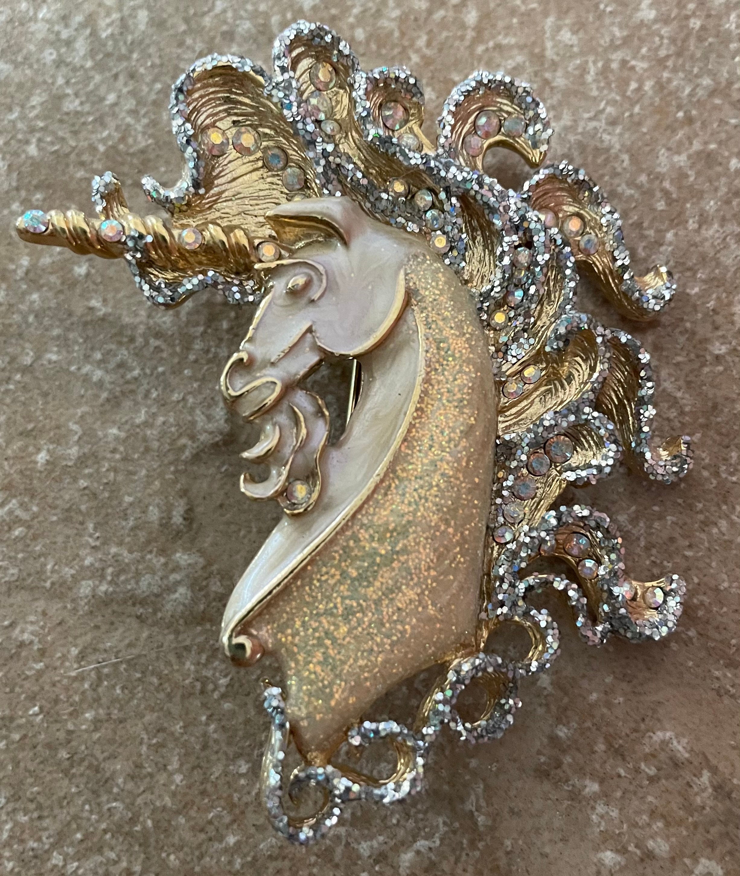 Kirks Folly Unicorn Pendant Brooch Combo - Etsy