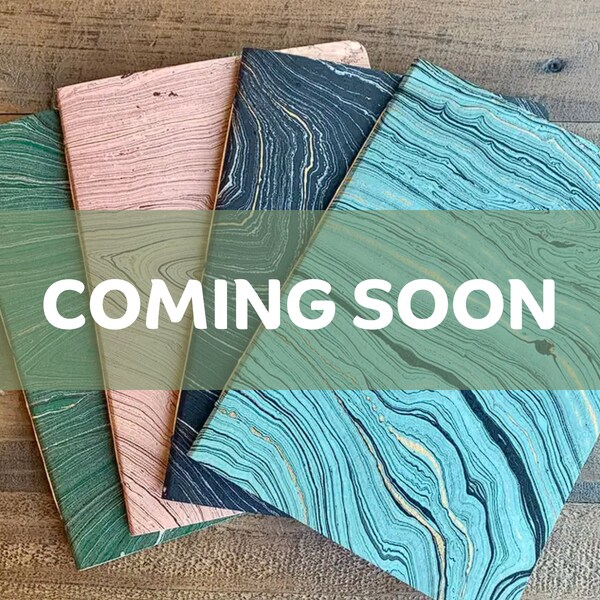 Handmade Marbled Paper Notebooks - Softcover 48 Page Notebooks (COMING SOON)