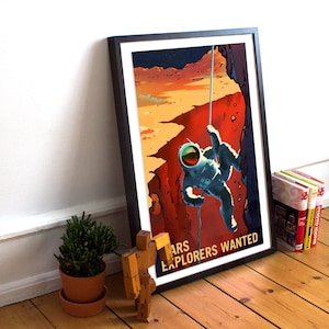 NASA Mars travel recruitment poster Mars Explorers wanted image 1