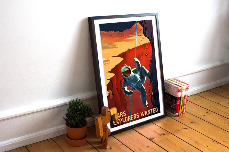 NASA Mars travel recruitment poster Mars Explorers wanted image 1