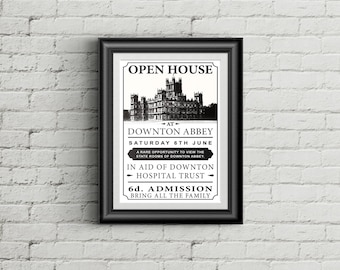 Downton Abbey Open House Poster