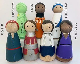 Brave Girls Peg Dolls - Strong Women Peg Doll - Influential Women