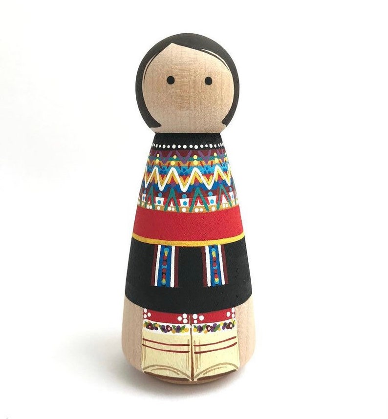 Multicultural Peg Doll Listing is for one doll image 4