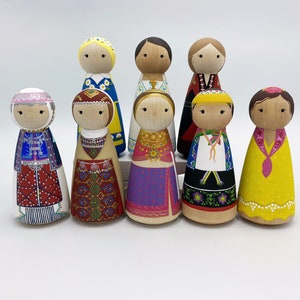 Multicultural Peg Doll Listing is for one doll image 2