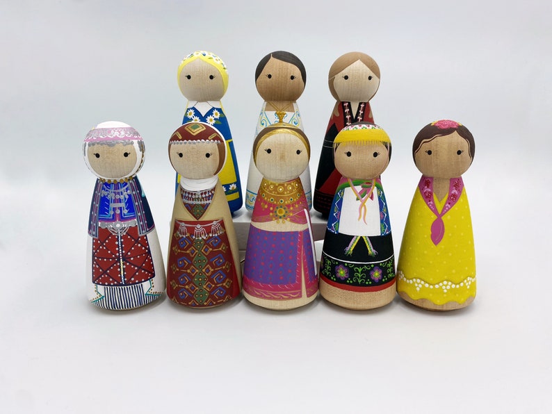 Multicultural Peg Doll Listing is for one doll image 2