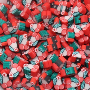 Cherry Polymer Clay Beads, Fruit Cane Beads, Cherry Clay Beads, Whole Cherry Beads, Jewelry Beads, Bracelet Beads #58
