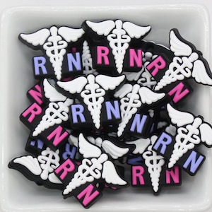 RN Nurse Focal Beads, Registered Nurse Beads, Healthcare Focal Beads, Silicone Beads, Beads for Pens #639