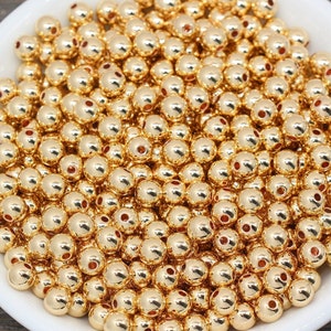 6mm, 8mm, 10mm Gold Plated Daisy Beads, Daisy Spacer Beads, Gold Jewelry  Beads, Bracelet Beads, Spacers, 25 Beads per Pack 