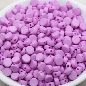 Lilac Purple Round Beads, Acrylic Round Beads, Acrylic Spacer Beads, Purple Round Beads, Acrylic Blank Round Beads, Size 7mm #3167