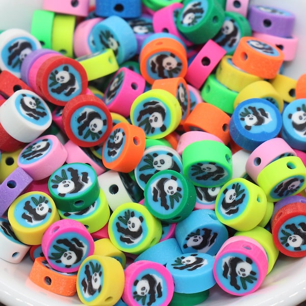 Panda Polymer Clay Beads, Mix Panda Clay Beads, Jewelry Beads, Beads for Bracelet #170