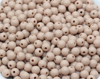 6mm Burlywood Brown Gumball Beads, Brown Round Acrylic Loose Beads, Bubblegum Beads, Chunky Beads, Bubblegum Beads, Smooth Round Beads #1378