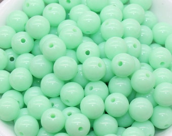 250 Perle Acriliche 3D Illusion Miracolo 10 Mm Verdi | Perle Tonde Sfuse Per Bigiotteria Fai Da Te