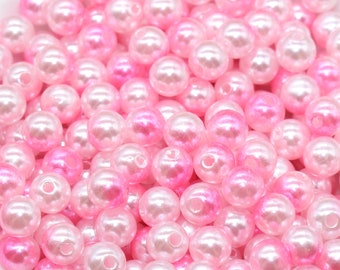 8mm Mermaid Ombre Pearls Beads, Faux Pearls Beads, Chunky Beads, Imitation Pearl Beads, Gumball Beads, Bubblegum Beads, #157
