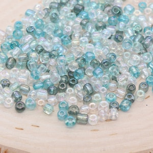 Mix Iridescent Glass Seed Beads, 4mm 6/0 Glass Seed Beads, Multicolor Seed Beads, Rocailles Beads, Beading Supplies, Bracelet Beads #2952