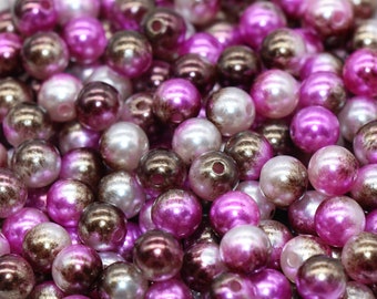 8mm Mermaid Ombre Pearls Beads, Ombre Beads, Chunky Beads, Imitation Pearl Beads, Gumball Beads, #1587