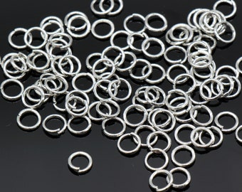 Bulk 2000 Pieces 5mm Silver Plated Open Jump Rings 19 Gauge