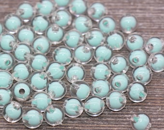 8mm Mint Green Round Beads, Mint Acrylic Round Gumball Beads, Bubblegum Beads, Plastic Round Bead, Chunky Beads, #1794