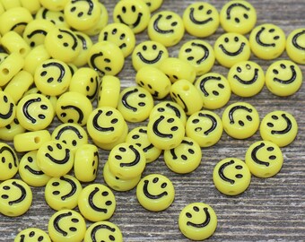 Happy Face Beads Etsy