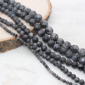 Dark Labradorite Beads, Gemstone Stone Round Beads, Size 4mm 6mm 8mm 10mm 12mm, Full Strand 15&quot; #69