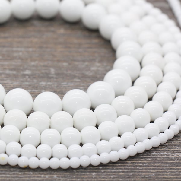 Porcelain Round Beads, White Round Porcelain Beads, White Round Loose Bead, Jewelry Making Wholesale Beads, Size 4mm 6mm 8mm 10mm,12mm, #216