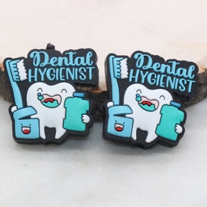 Dental Hygienist Silicone Beads, Dental Themed Beads, Dental Tooth Focal Beads, Chunky Beads, Silicone Loose Beads, Focal Beads #562