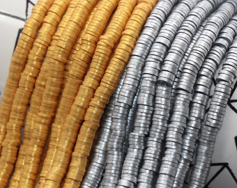 Cheriswelry 2000 perline Heishi in ceramica africana a disco piatto rotondo in 15 colori, distanziatori per gioielli fai da te, bracciali, collane