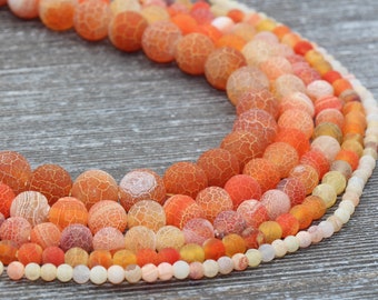 6MM FIREWORKS CRACKLE AGATE GEMSTONE YELLOW BROWN FACETED ROUND LOOSE BEADS 14/"