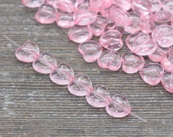 Transparent Pink Heart Beads, Pink Heart Beads,  Acrylic Heart Beads, Bracelet Making Jewelry Finding #1909