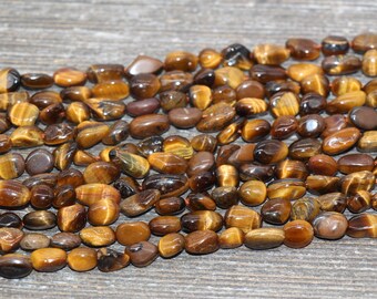 Lot De 4 Perles En Oeil De Tigre Facettées 9-10mm - Pour Création Bijoux